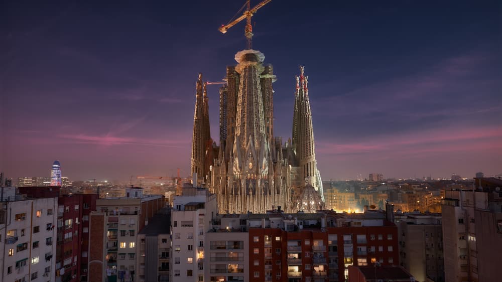 サグラダファミリアの夜景